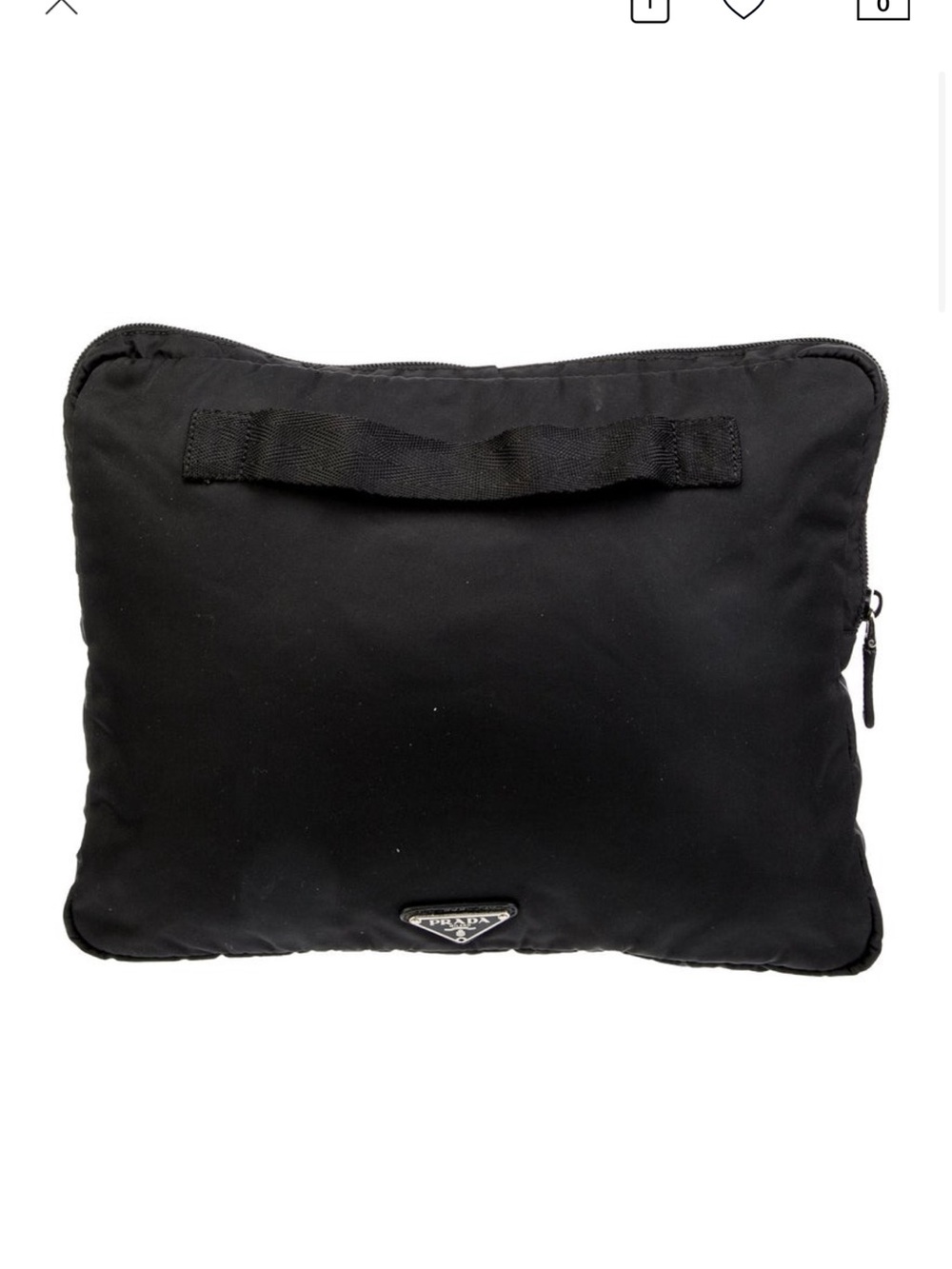 Prada Black Portfolio Tessuto Laptop with Top Handle - Picture 2 of 6